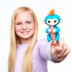 Интерактивная обезьянка на палец Борис, синяя, 12 см 3703A Fingerlings оригинал