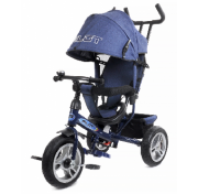 Детский Трехколесный велосипед Trike Pilot (12"/10") PTA3B/2019, с надувными колёсами, синий