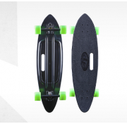 Скейтборд пластиковый Fishboard TTLS-409-BL/G, черный(зеленые колеса)