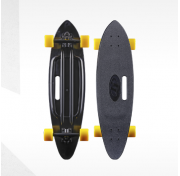 Скейтборд пластиковый Fishboard TTLS-409-BL/Y, черный(желтые колеса)