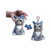 Мягкая игрушка Собака серая Feisty Pets 11 см с карабином FP001M