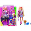 Кукла Барби Экстра Блондинка с хвостиками и питомцем GYJ77 Barbie Mattel