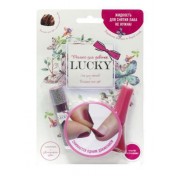 Lucky Шоколадный бальзам для губ + лак Бордо(#154), блистер Т11194