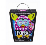 Ферби Бум на русском, интерактивная игрушка Furby Boom розовые ромбики Hasbro