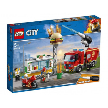Игровой набор Лего Сити Пожарные: Пожар в бургер-кафе 60214 LEGO CITY 