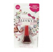 Детский лак для ногтей Lucky красный с блестками Т14137