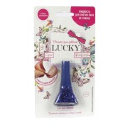 Детский лак для ногтей Lucky синий с блестками Т14139