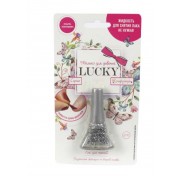 Детский лак для ногтей Lucky серебряный с блестками Т14140