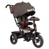 Детский трехколесный велосипед коляска с фарой Smart Baby Expert TS1 2018 (поворотное сиденье) серый
