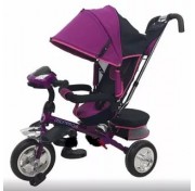 Трехколесный детский велосипед TRIKE Formula-4 (12"/10",надувные,муз. панель) FA4V , фиолетовый