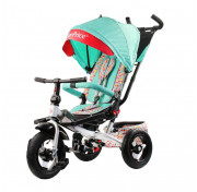 Трехколесный велосипед Fisher Price HF9 бирюзовый с надувными колесами 12/10 (поворотное сиденье)